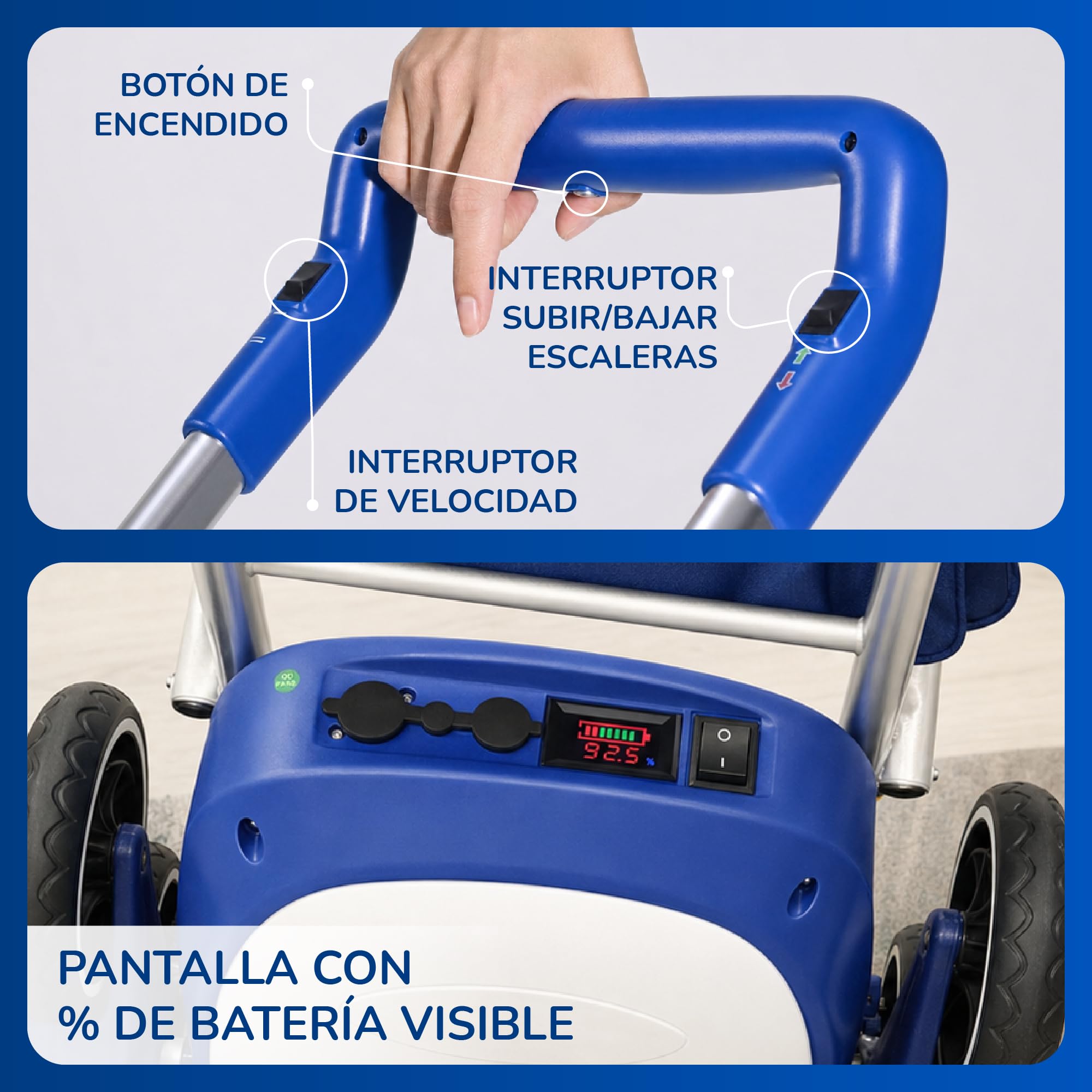 Carro de Compra Eléctrico para Subir Escaleras