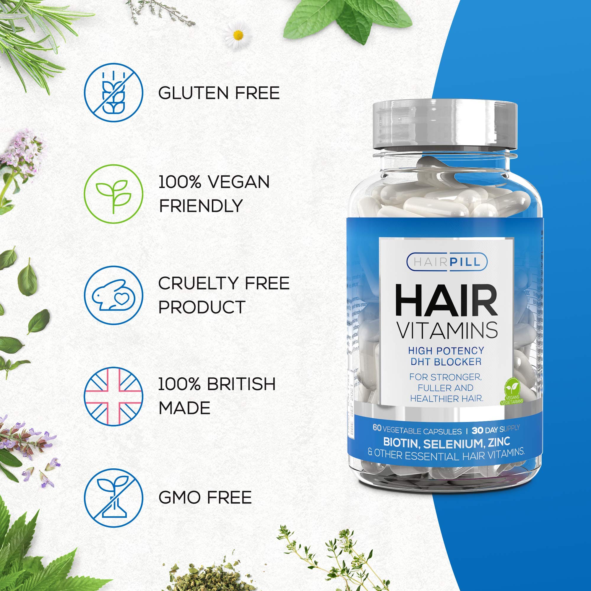 Buy Mens HairPill Biotin Hair Growth Supplement Hair Loss Vitamin