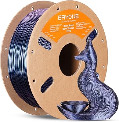27 – ERYONE High Speed PETG Filament 1.75mm Burnt Titanium,3D Printer Filament 1.75mm ±0.03mm, Max 600mm/s Fast Printing, Changing Colors with Li…