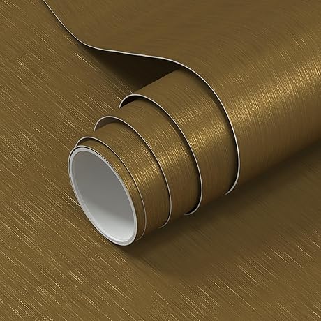 Brass Hue Matte Gold Contact Paper for Appliance Revamps