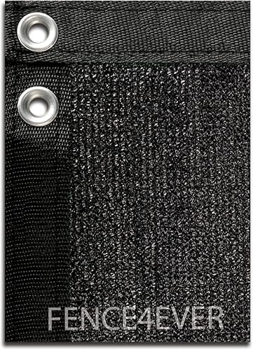 Miniatura 7 de Pantalla de privacidad para valla negra de 5 x 50 pies y 5 pies de alto, tela de malla (ojales de aluminio) para el hogar, la cancha o la