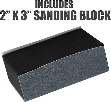 Micro-Mesh 9 Sanding Sheet Introductory Woodworkers Kit with a 2 inch by 3 inch Foam Sanding Block