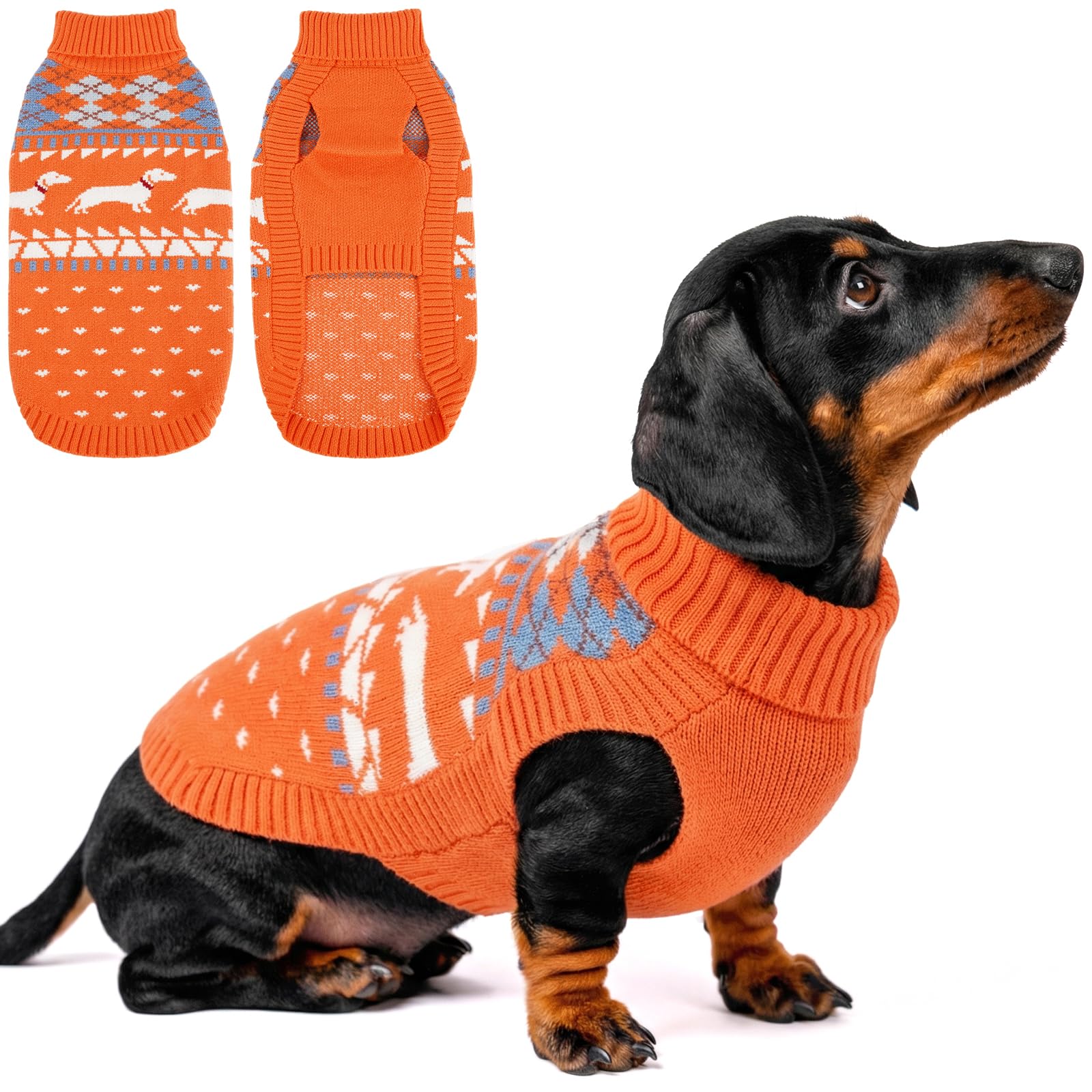 Lelepet Dog Jumper for Dachshund, Turtleneck Pullover for Small Dogs โ image 1