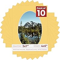 Vista 129 de Tapete de 5 x 7 para fotos de 4 x 6 pulgadas, con apertura de tablero ovalado verde Honeydew precortado, sin ácidos, mate para proteger tus