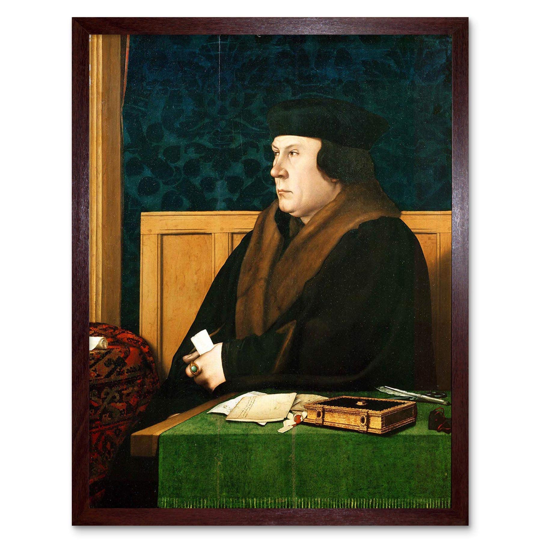 Wee Blue Coo Painting Antique Holbein Junior Thomas Cromwell Art Print Framed Poster Wall Decor 12X16 Inch