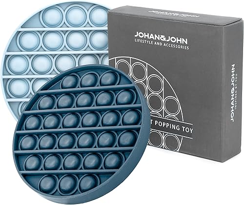Paquete de 2 juguetes sensoriales Pop It Fidget para adultos y niños, juguetes para aliviar el estrés y la ansiedad, diseño escandinavo elegante,