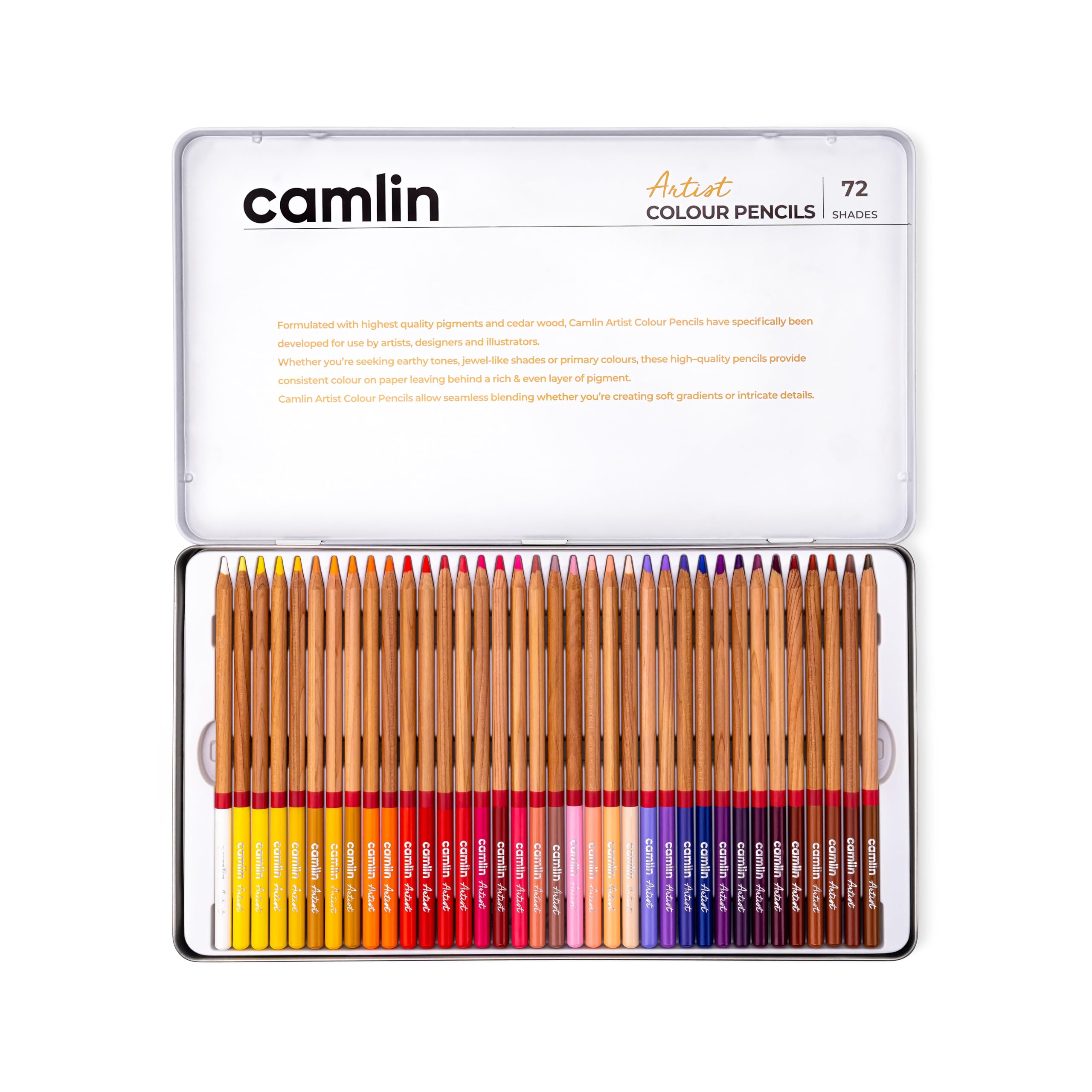 Camlin Artist Colour Pencils - 72 Shades -4