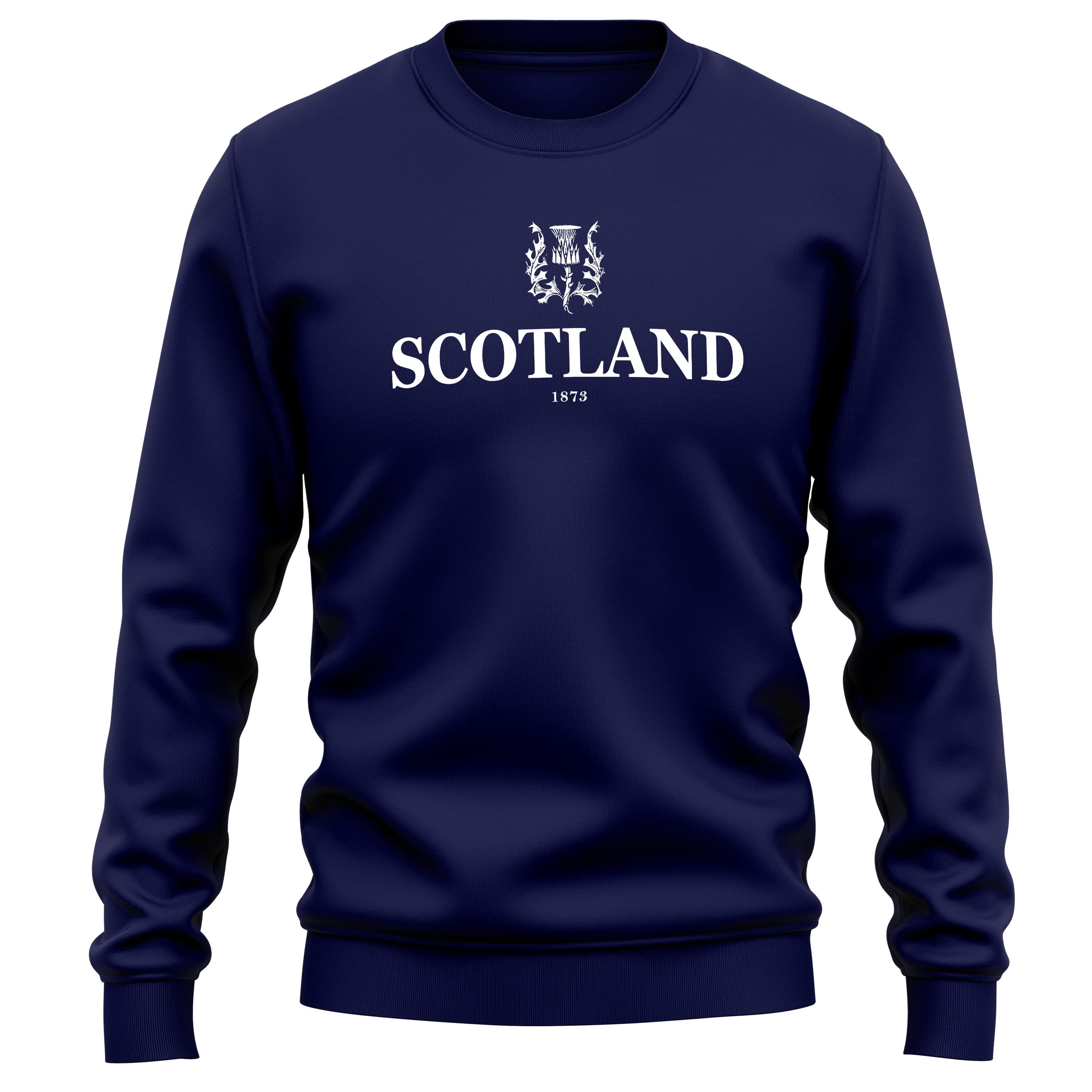Purple Print HouseScotland 1873 Mens Sweatshirt Rugby Supporter Scottish Thistle Badge Jumper Nations Sweater