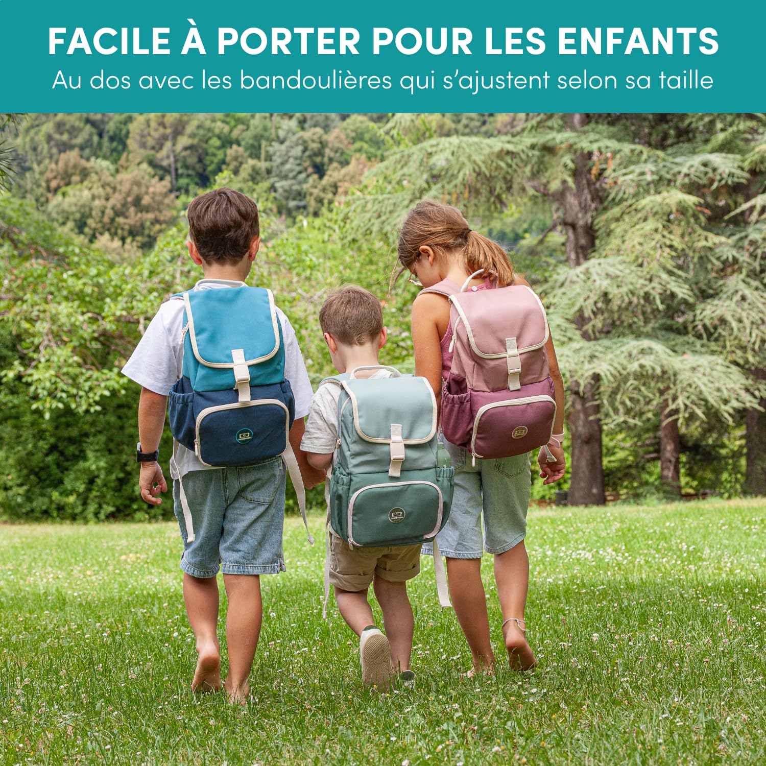 monbento - Sac Isotherme Enfant 2-en-1-9L - pour le Goûter - Rose