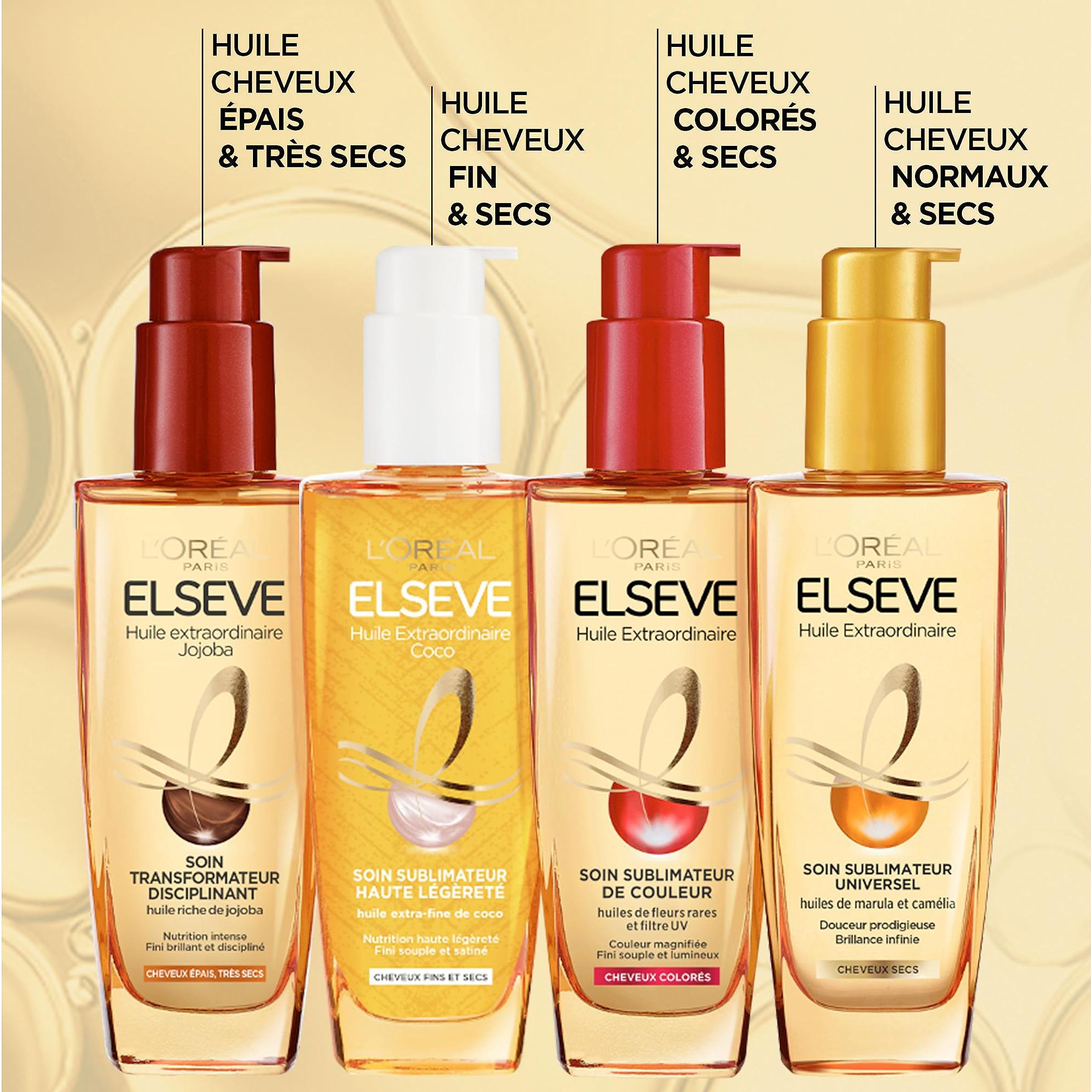 L'Oréal Paris Elseve Huile Extraordinaire Soin Sublimateur Universel Nourrissant Multi-Usages Sans Rinçage 100 ml