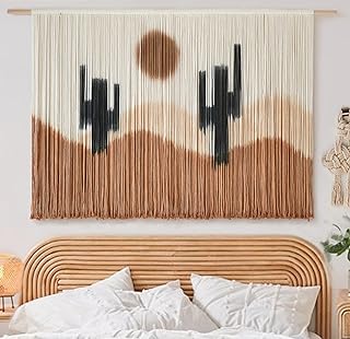 26 Handmade Cactus Decor Ideas For Desert-Inspired Spaces 8 Large Macrame Wall Hanging Macrame Wall Decor 57