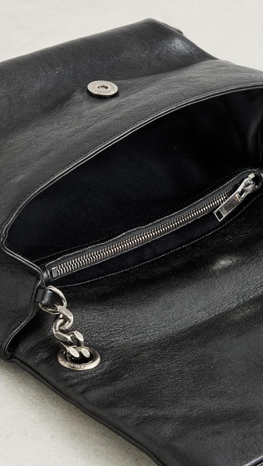 WHAT GOES AROUND COMES AROUND Women's Pre-Loved YSL Black Leather West Hollywood Shoulder Bag - Image 5