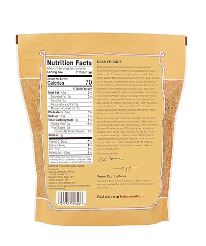 Miniatura 2 de Bob's Red Mill Harina orgánica de linaza dorada, 32 onzas (paquete de 4)