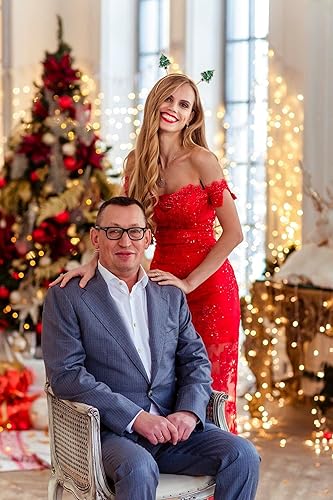 Miniatura 5 de Diademas de Navidad para mujer con purpurina para árbol de Navidad copo de nieve diadema de reno de cristal accesorios para el cabello