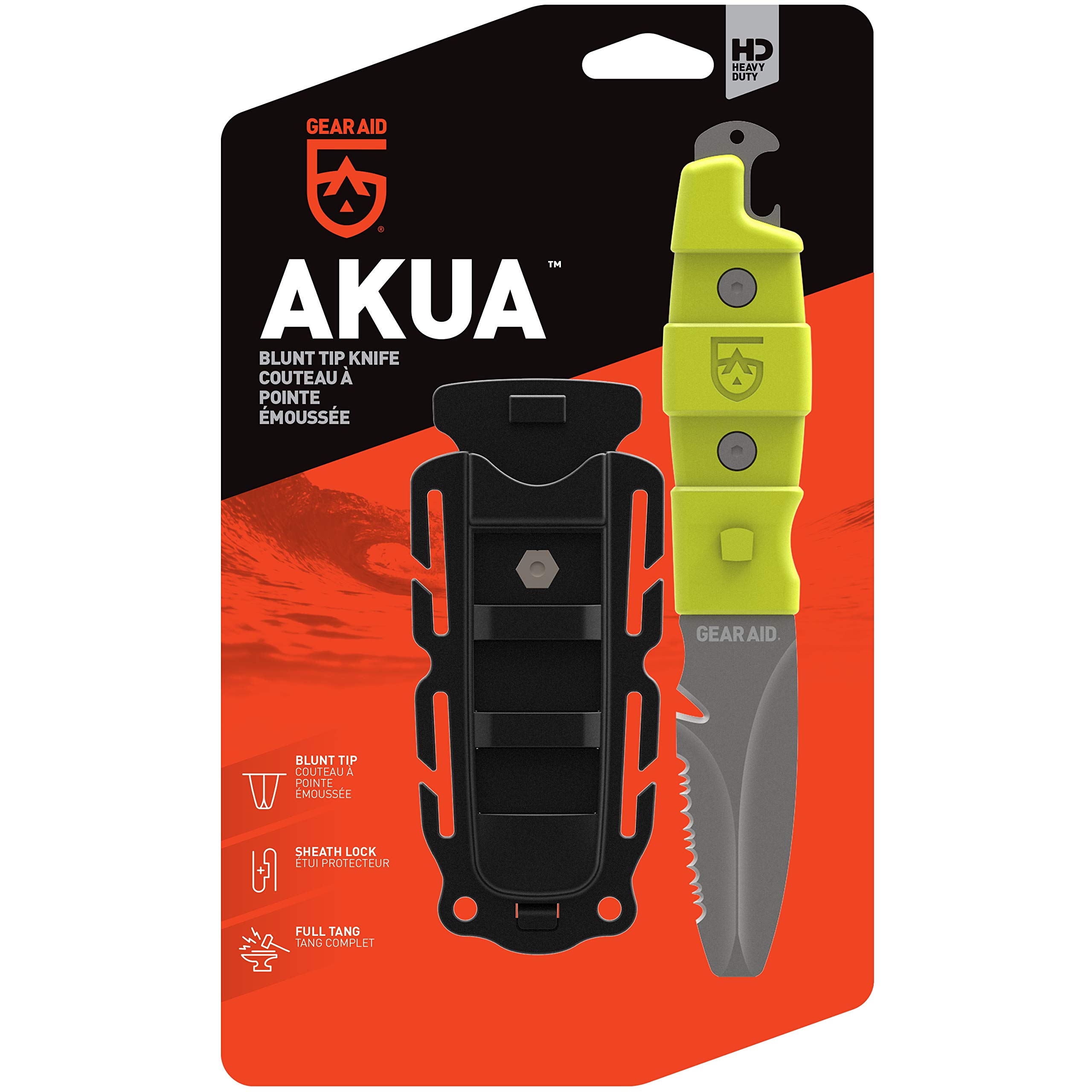 Gear Aid AKUA Paddle/Dive Knife Green