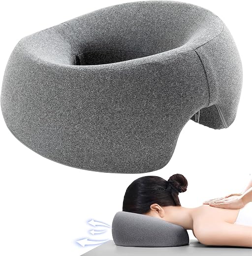 MOONYOOY Massage Head Rest for Bed, Face Down Pillow with Air Vent, Face Cradle for Spa & Stomach Sleeping, BBL Pillow After Eye Surgery, Massage Pillows for Prone Sleeping with Face Cradle Pad