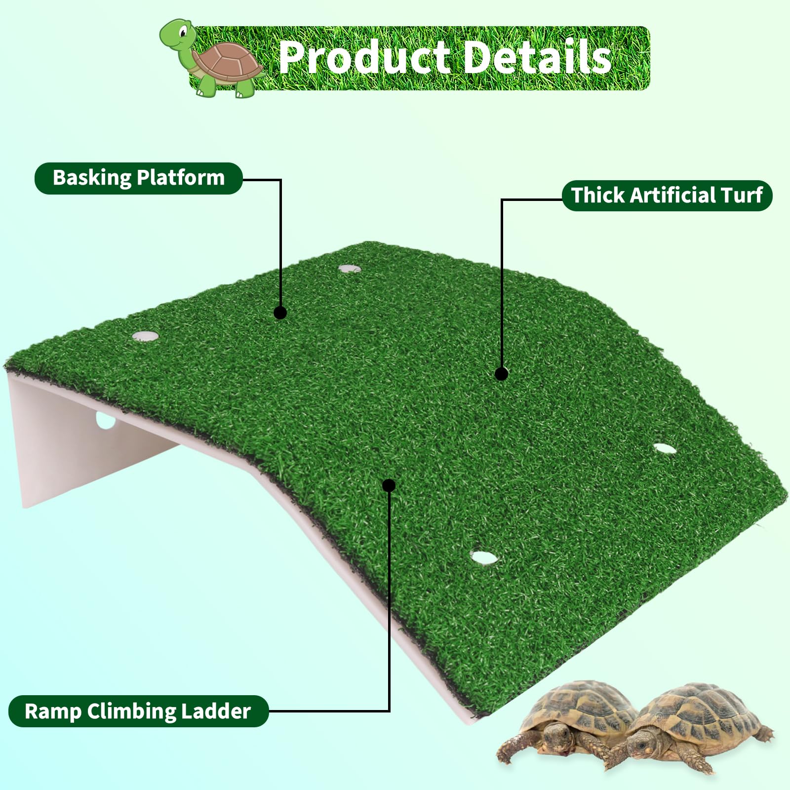 Snapklik.com : Lawn Basking Platform For Turtle, Simulated Grass ...