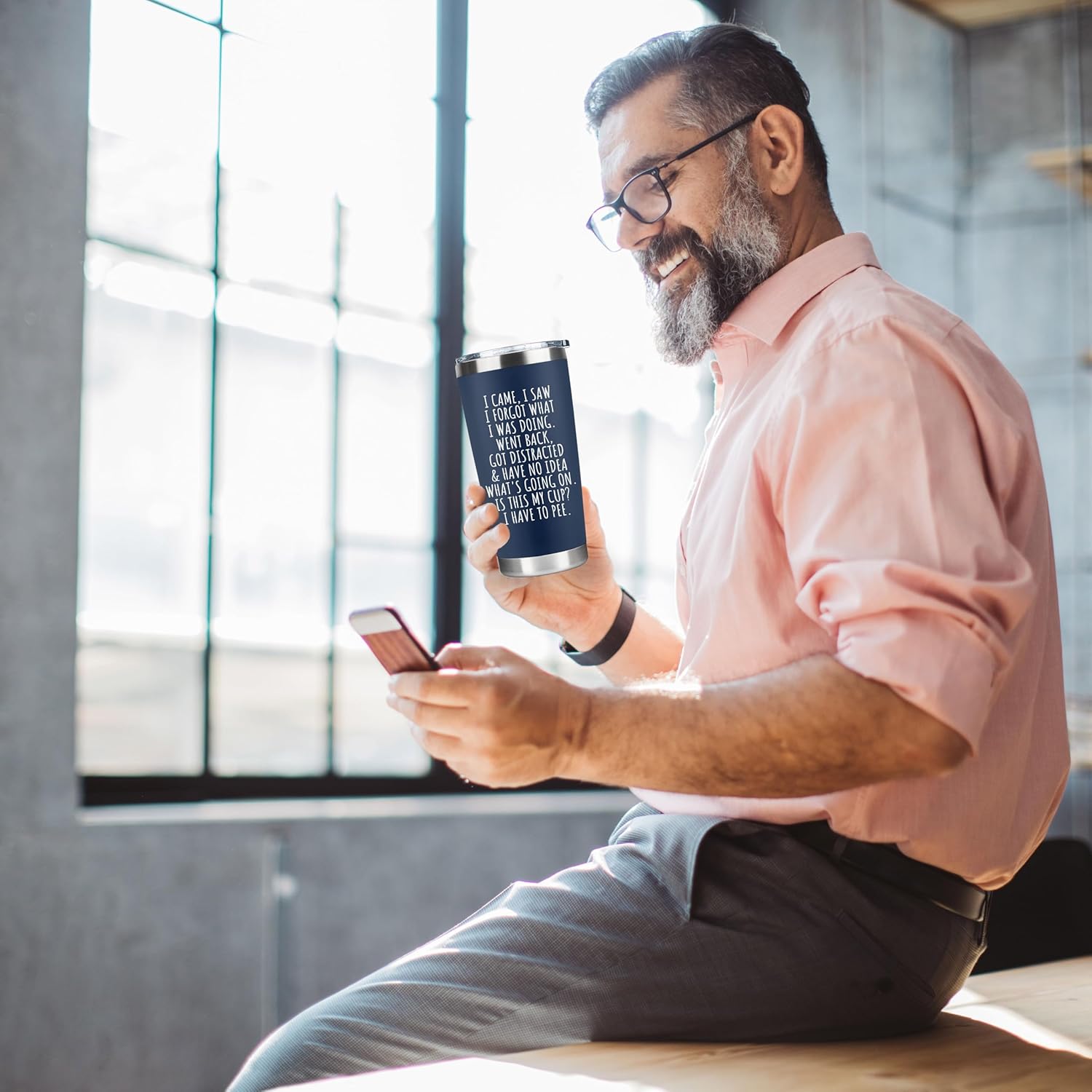 I Came I Saw I Forgot Coffee Mug – Sarcastic Over the Hill Gag Gifts for Elderly, Old People, Retirement, 50th 65th Birthday for Women & Men, Funny Travel Mugs Tumbler 20 Oz for Her, Grandpa, Grandma - Image 5