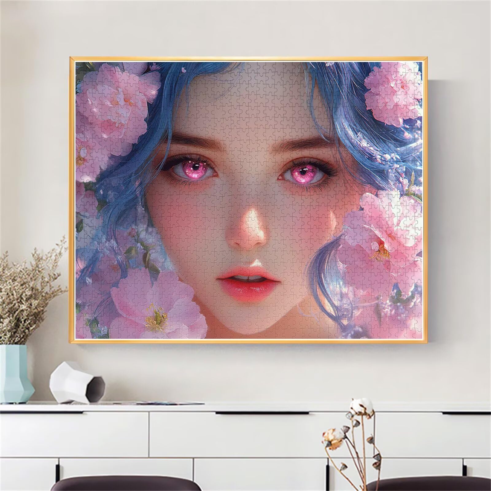 Puzzle Erwachsene 2000 Teile Frau Blume Educa Jigsaw für Kinder ab 8 Jahren Mädchen Jungen, Erwachsene Impossible Klassische Puzzles Schwer, Anspruchsvoll Spielspaß, Als Familienspiel 70x99cm t-800
