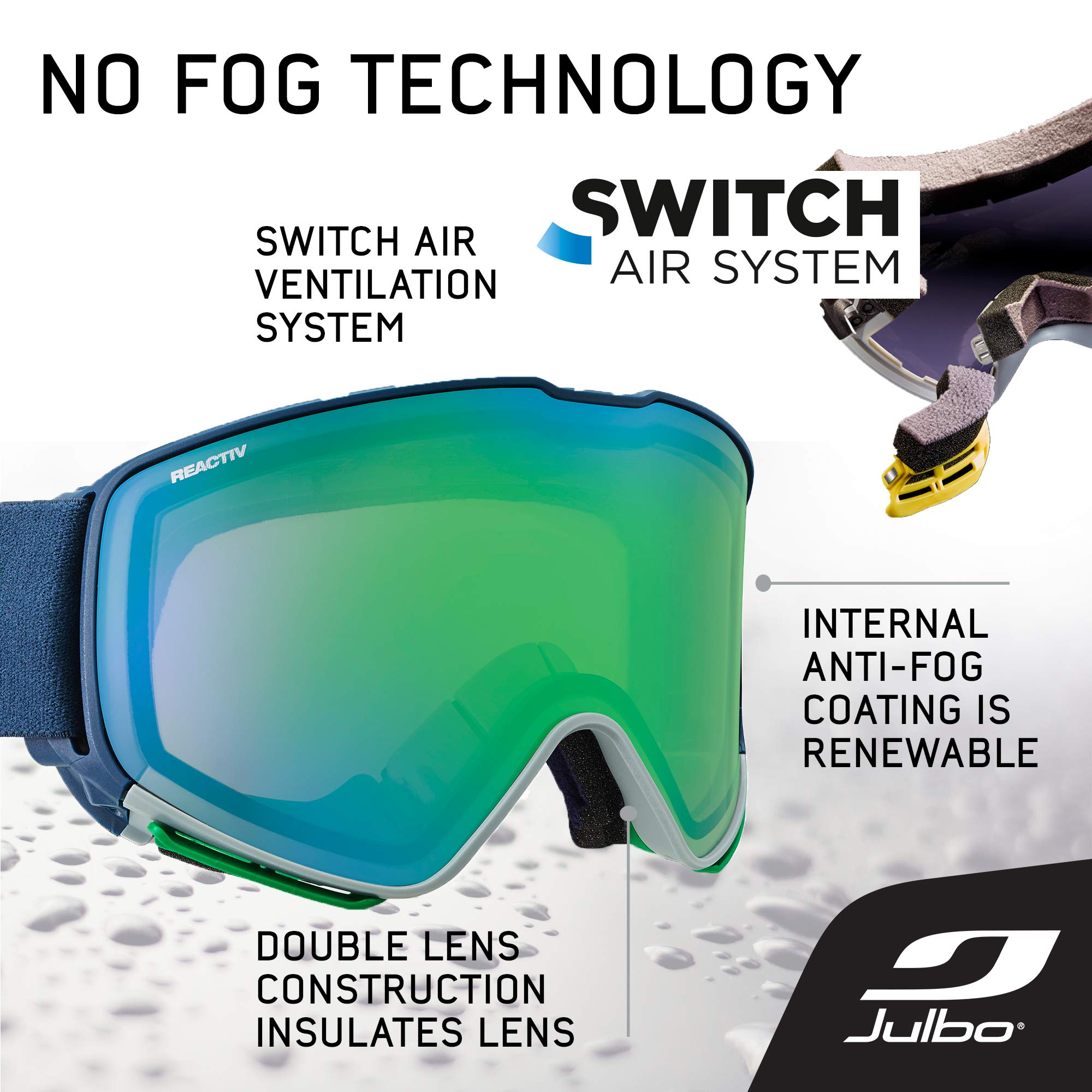 Julbo Quickshift Masque de ski avec écran REACTIV Photochromique Mixte