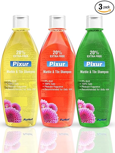 Pixur Marble And Tile Shampoo Pack Of, 3 Pcs x 600 ML / Floor Claener