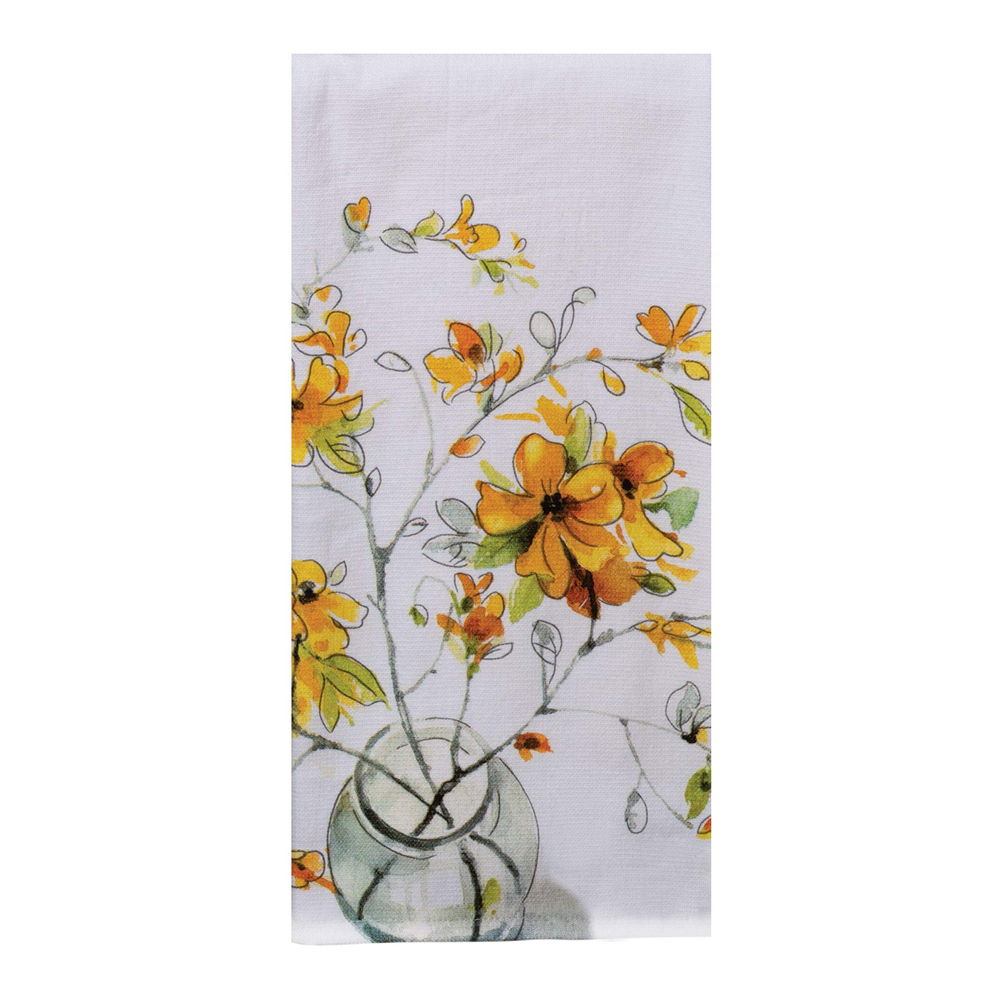 Kay DeeDesigns Sweet Home terry towel, gray & yellow
