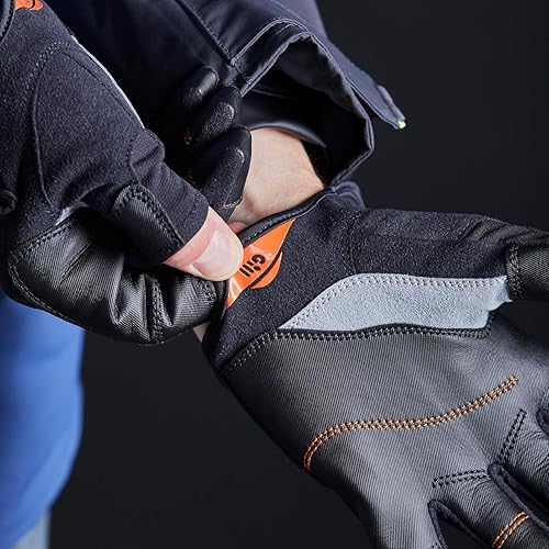 Miniatura 3 de Gill Guantes de vela de campeonato, dedo corto con dedos de 34 de longitud, tela Dura-Grip 50+ protección solar UV y repelente al agua
