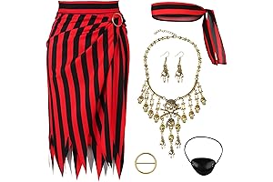 CICOCI Pirata Disfraz para Mujer Pirata para Adulto, Pañuelo, Sombrero y Parche...