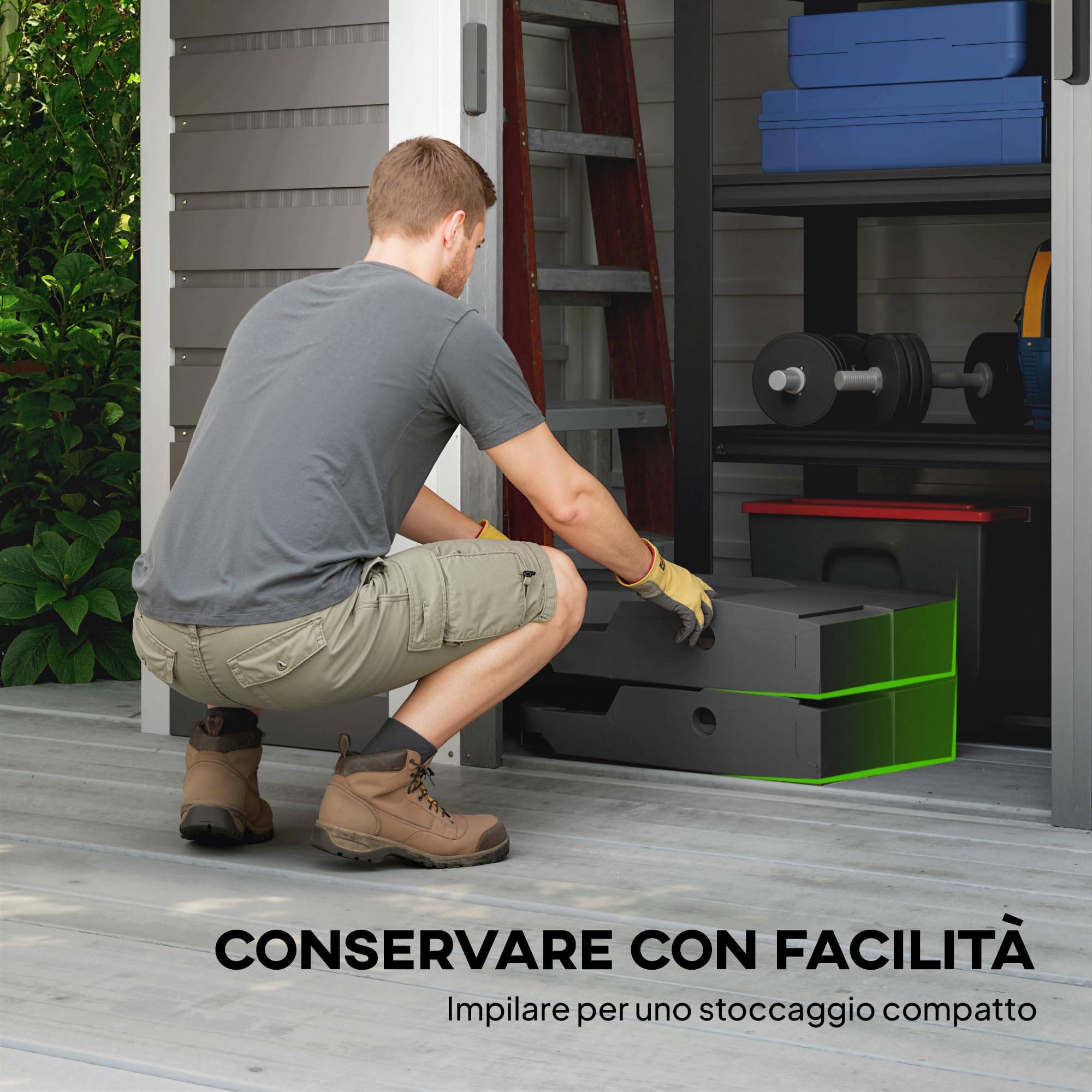 Outsunny Set 2 Pesi per Ombrellone Riempibili in HDPE 101x101x12cm Nero