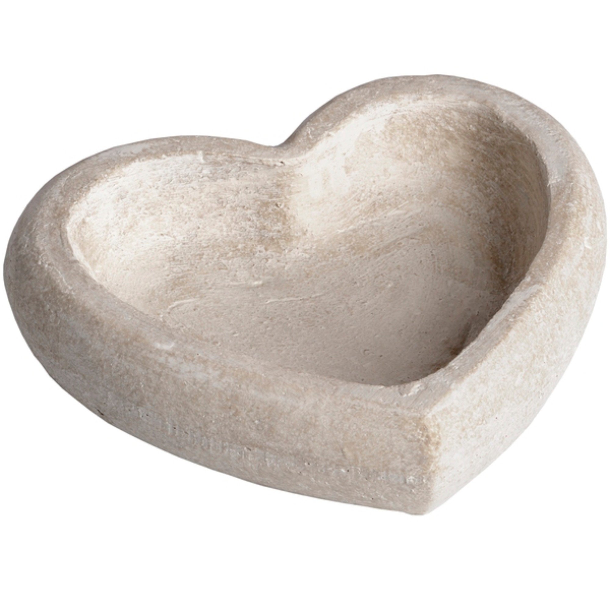 Hill Interiors Cream Stone Heart Dish (One Size) (Cream)