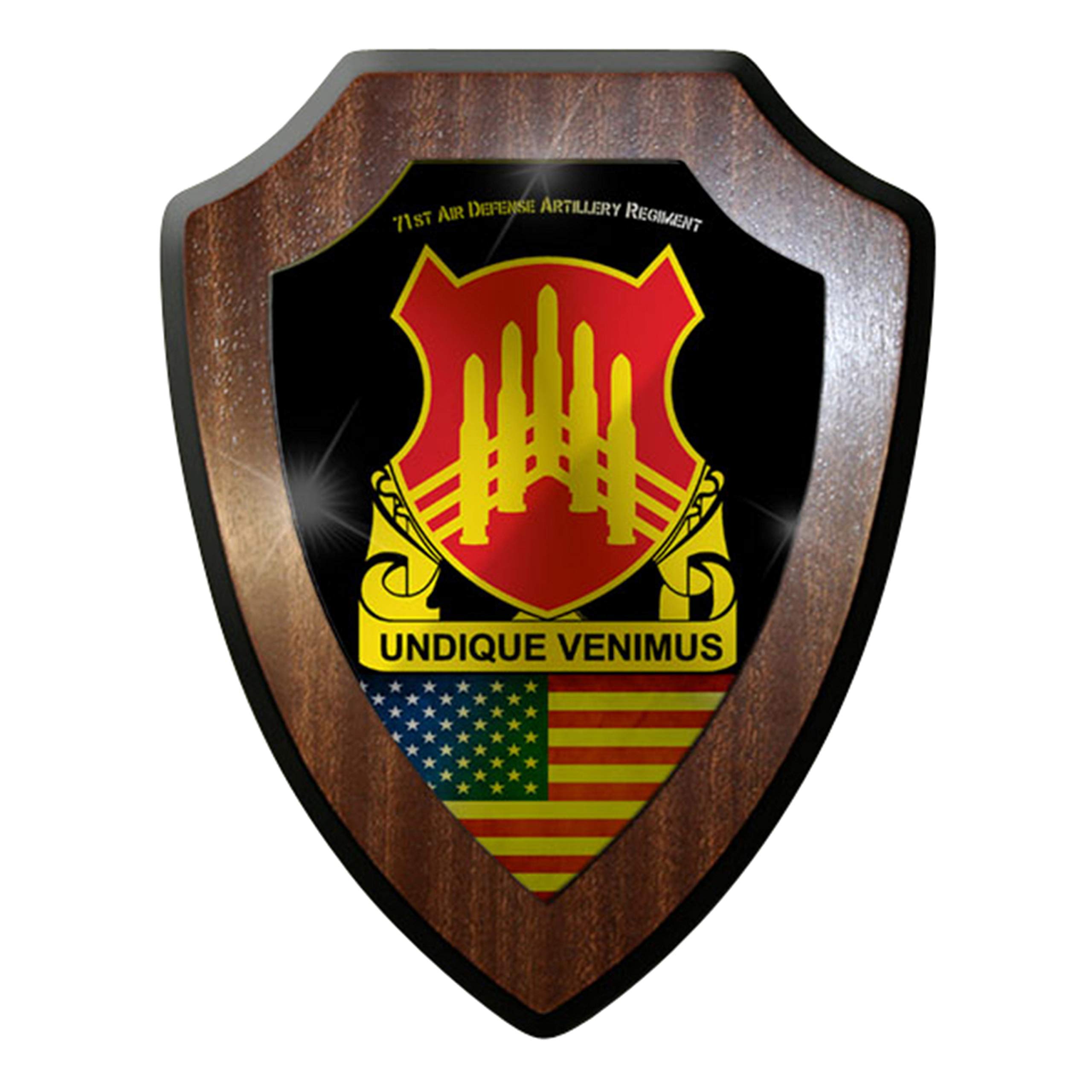 Placa de Artillería 71st Air Defense Regiment US Army Escudo de Pizarra de Regalo para Veteranos Militar