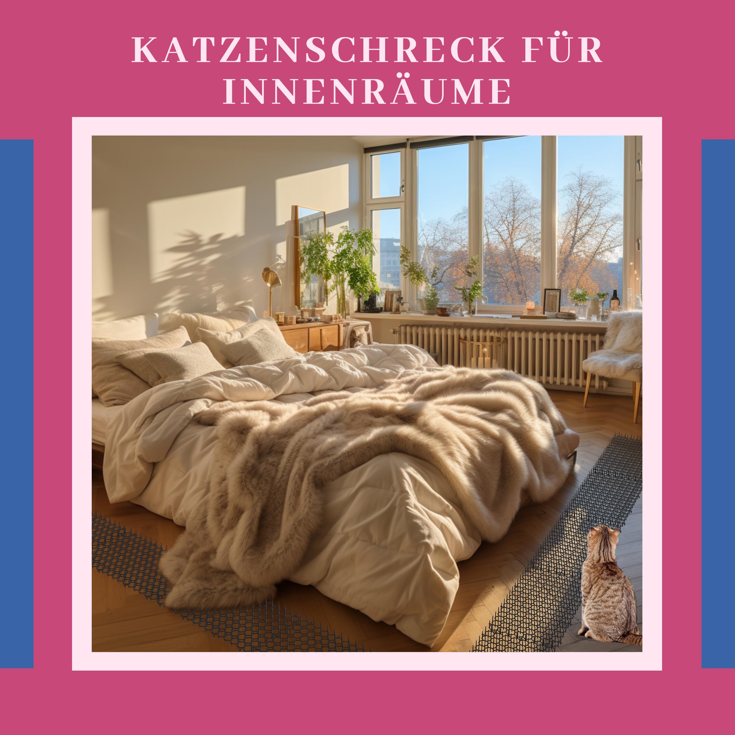 40 x 20 cm Dornengitter Gegen Katzen, Katzengitter, Katzenabwehrmatte, Katzenabwehr Garten, Anti-Katzen-Katzenschreck für Garten (12 Stück)