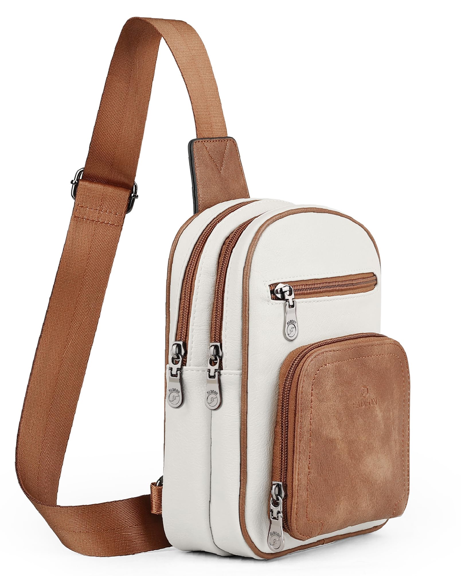 FADEON Sling Bags for Women Crossbody Bag, Designer PU Leather Sling Purse