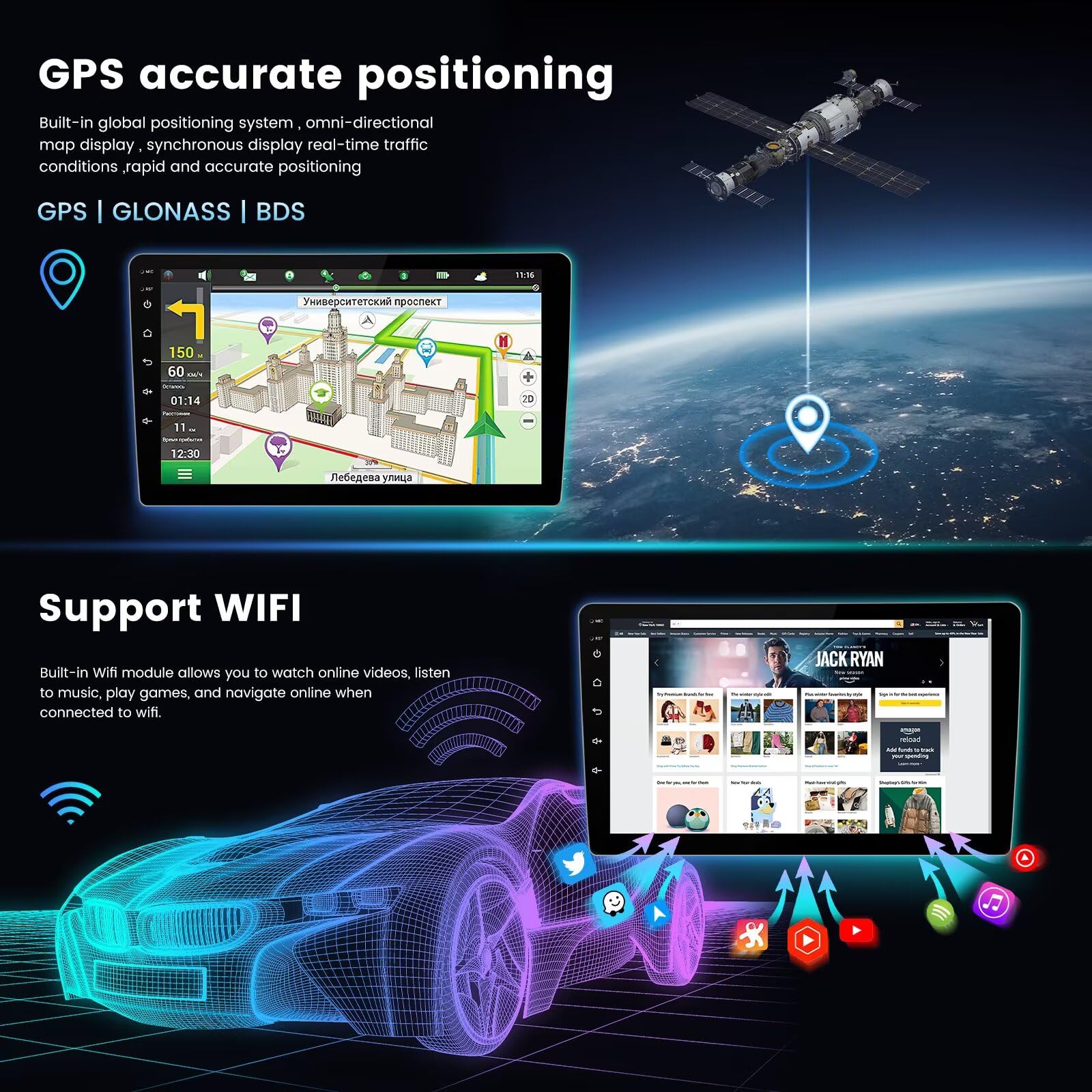 Autoradio stereo Android 13 per Mazda 6 2002-2008-Car Radio Schermo touch IPS da 9" Kit di aggiornamento cruscotto CarPlay Android Auto Navigazione GPS Bluetooth WiFi SWC 5G DSP(4 core 2+64 GB)