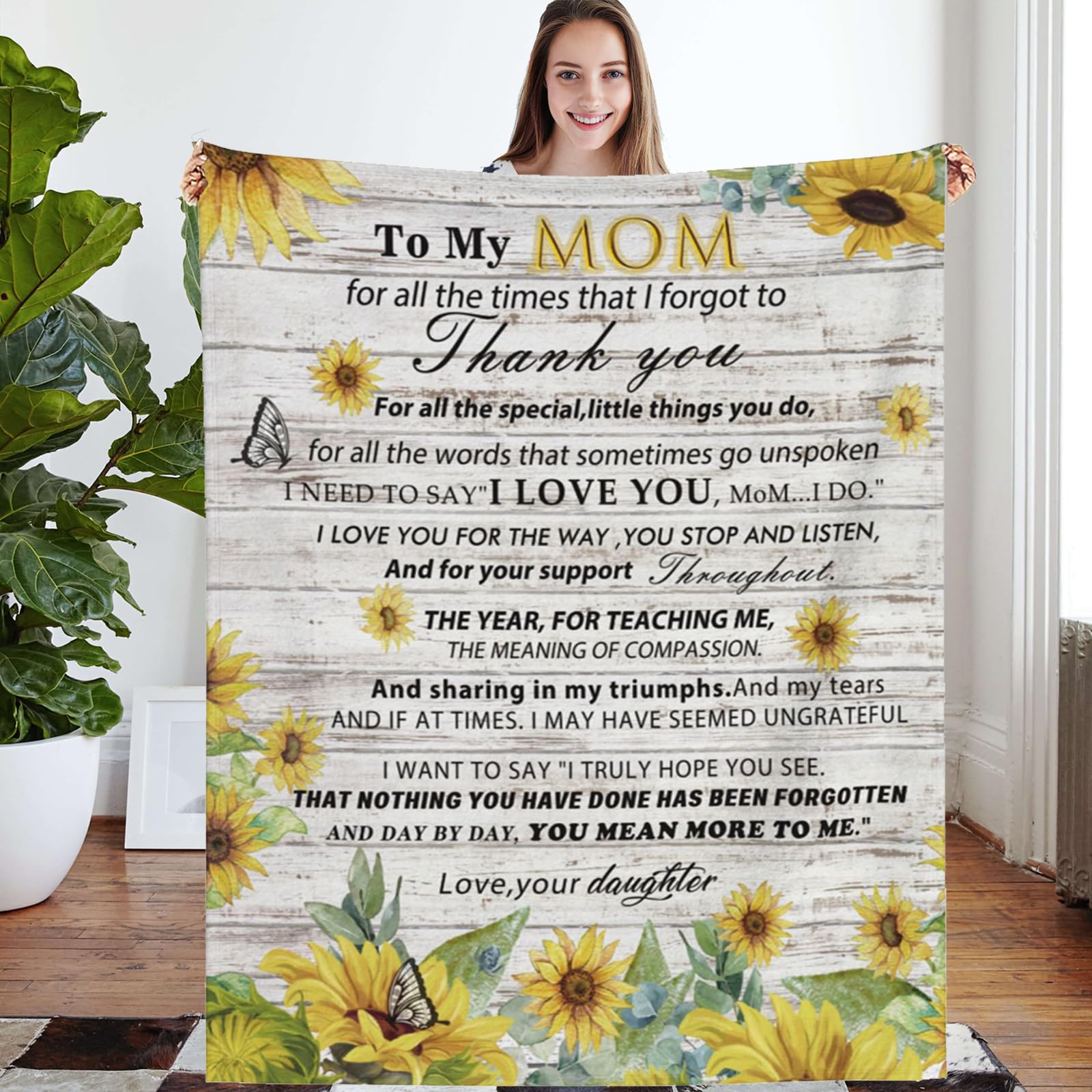 Gifts for Mom from Daughter Throw Blanket to My Mom Birthday Gifts for Mom Mother's  Day Thanksgiving Christmas Day Gifts for Mom Soft Fleece Throw Mother  Blanket : Amazon.ca: Home