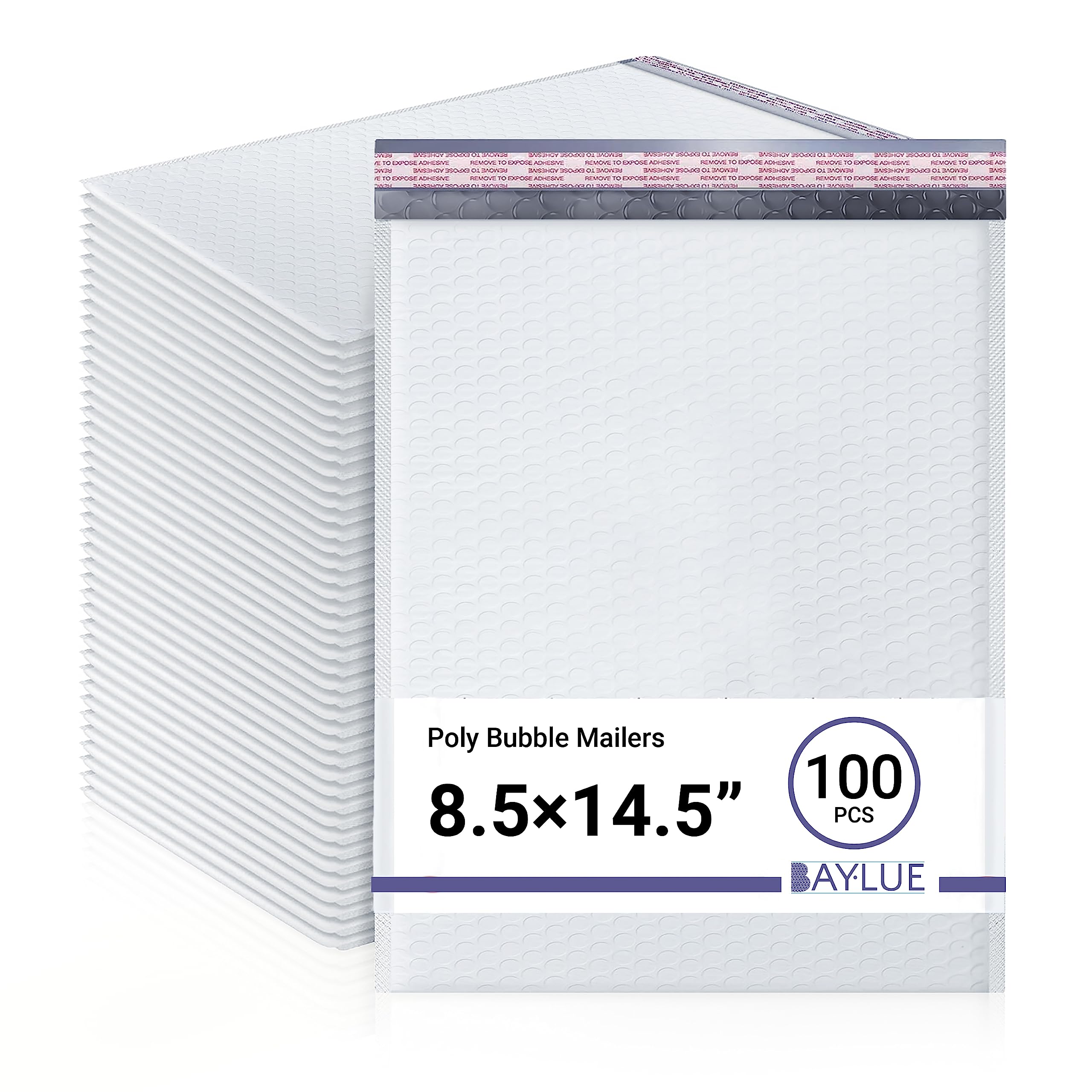 Sales4Less #3 Poly Bubble Mailers 8.5x14.5 Inches - 100 Pack Of Self-Seal Waterproof Shipping Envelopes