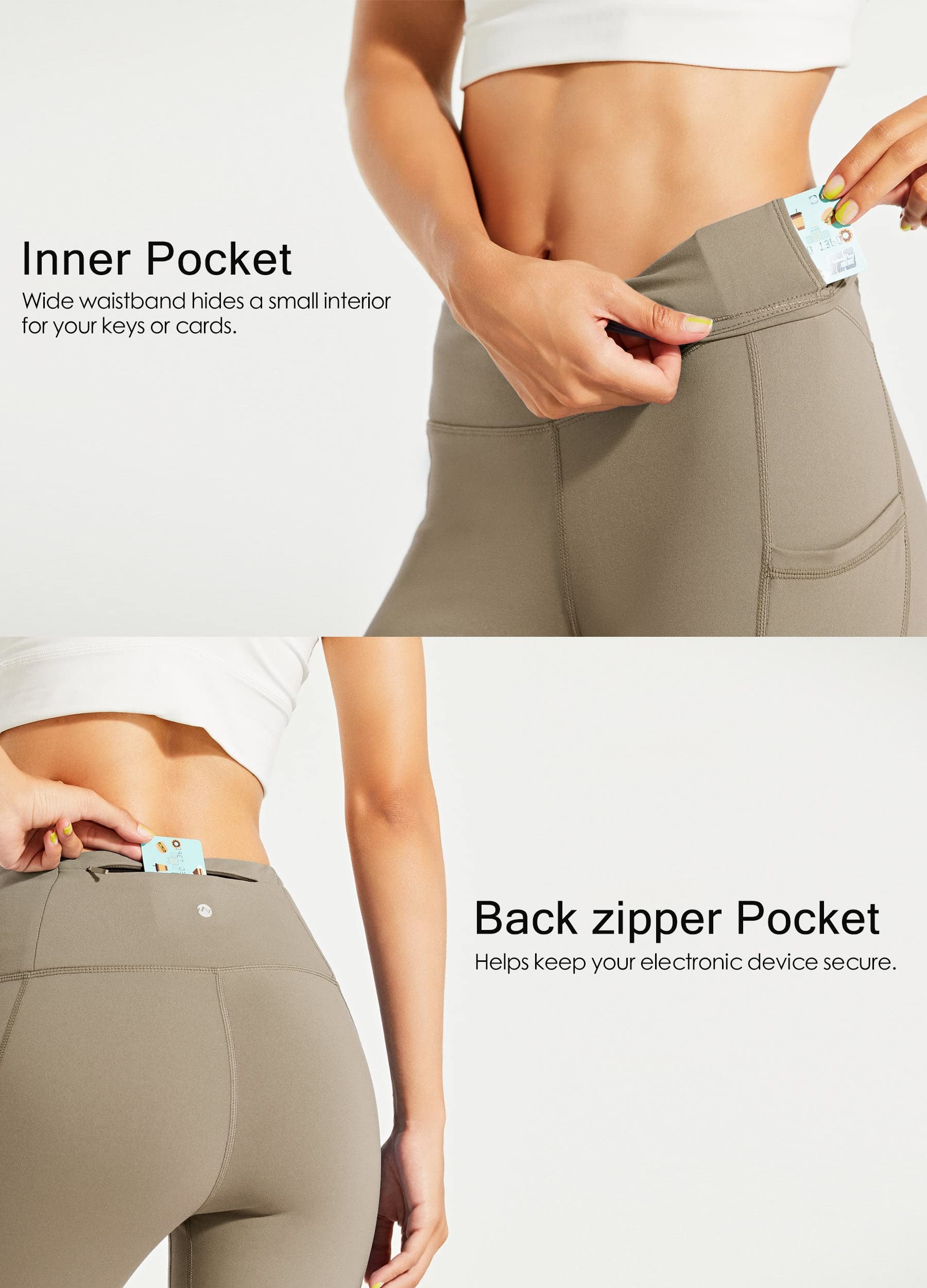 WILLIT Women's Fleece Lined Leggings Water Resistant Winter Pants Thermal High Waisted Yoga Hiking Running Tights Pockets