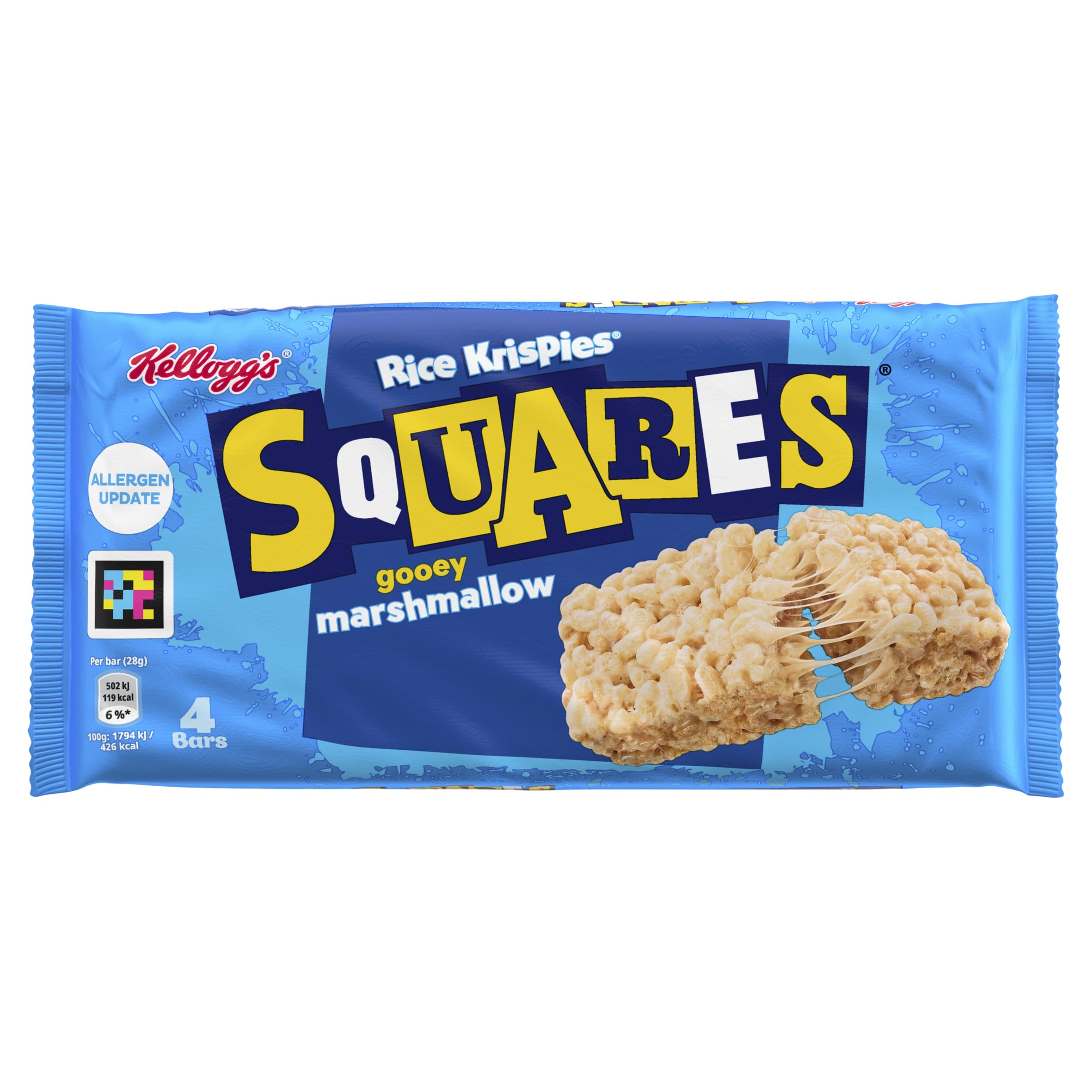 Kellogg's Rice Krispies Squares Marshmallow Snack Bars 4 x 28g