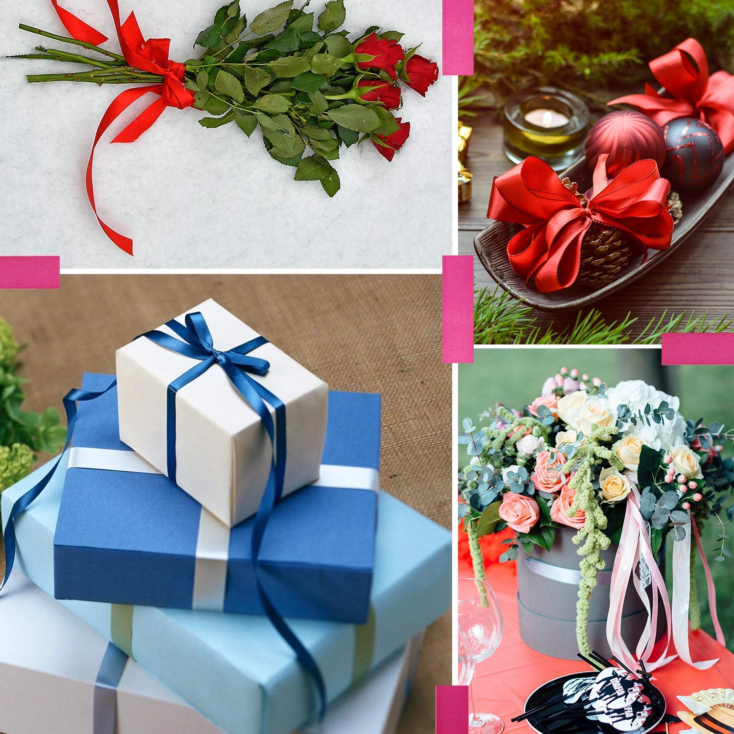 Trimming Shop Rouleaux De Ruban Satiné Double Face En Polyester Pour Tissu, Arts Et Artisanat, Nœuds, Emballages Cadeaux, Décorations De Mariage, 25 Mm X 25 M, Doré