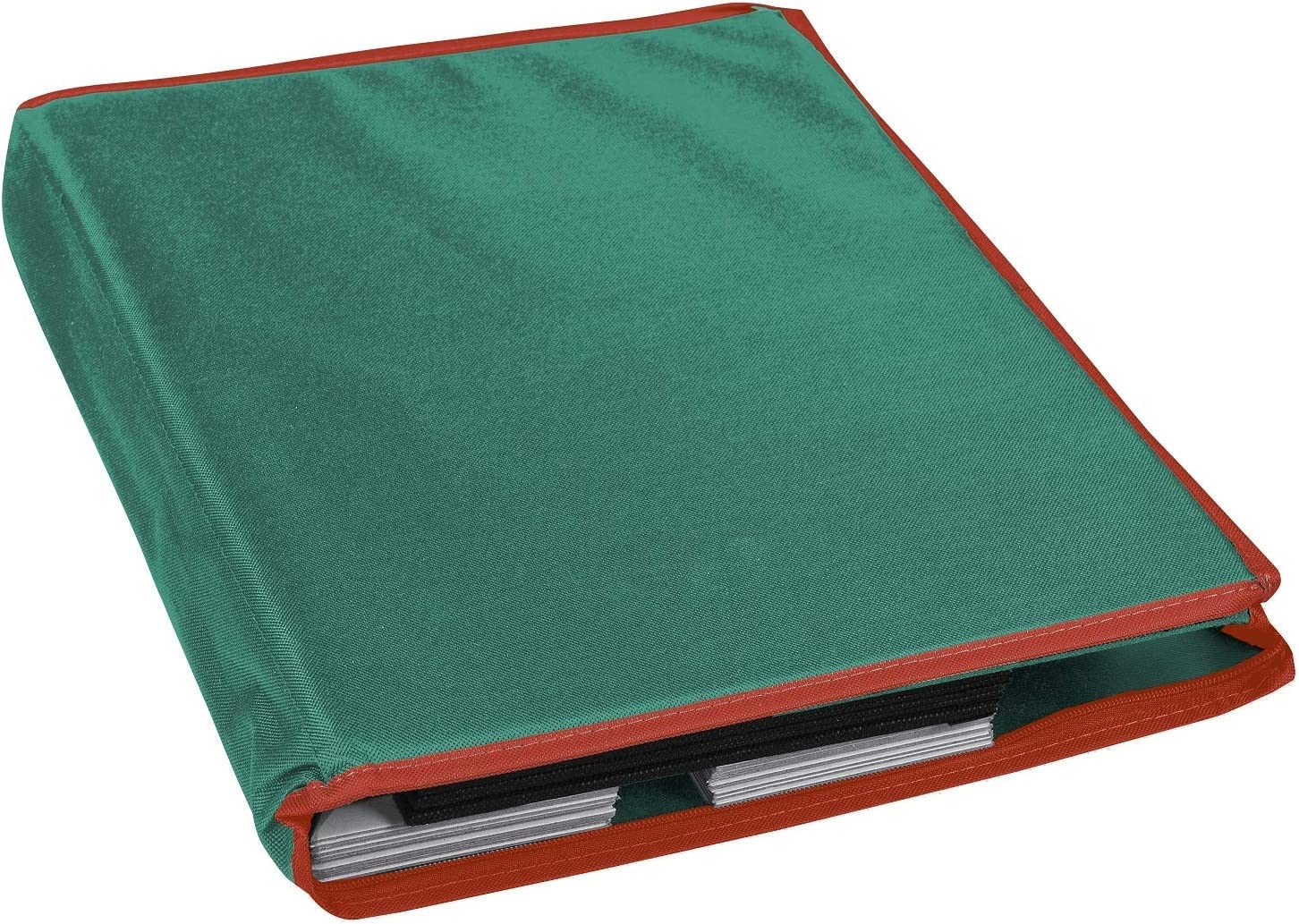 Zusammenklappbarer Aufbewahrungswürfel aus Stoff, Organizer-Behälter mit Deckel, faltbare Aufbewahrungsbox for Weihnachtskugeln, for bis zu 75 Christbaumkugeln, Weihnachtsschmuck, 1 Stück(Green)