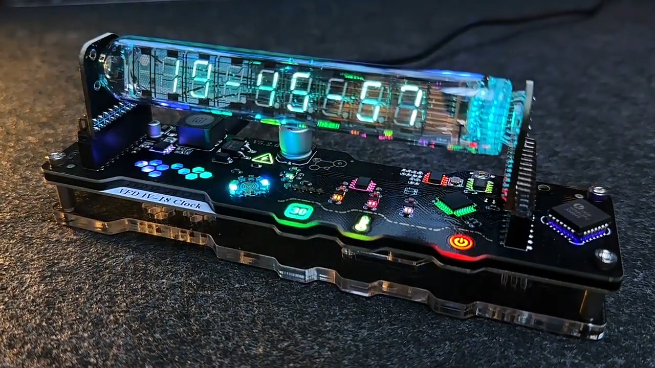 Amazon.com: TPHRAVAL Imitation Nixie Tube Clock Fluorescent Tube