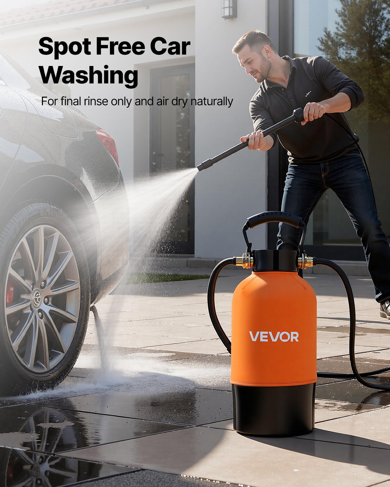 VEVOR Sistema Deionizzatore Per Autolavaggio Con Resina Mista 10L, Capacità 1514 Litri, Misuratore TDS, Modalità Bypass/filtro, Per Auto E Barca