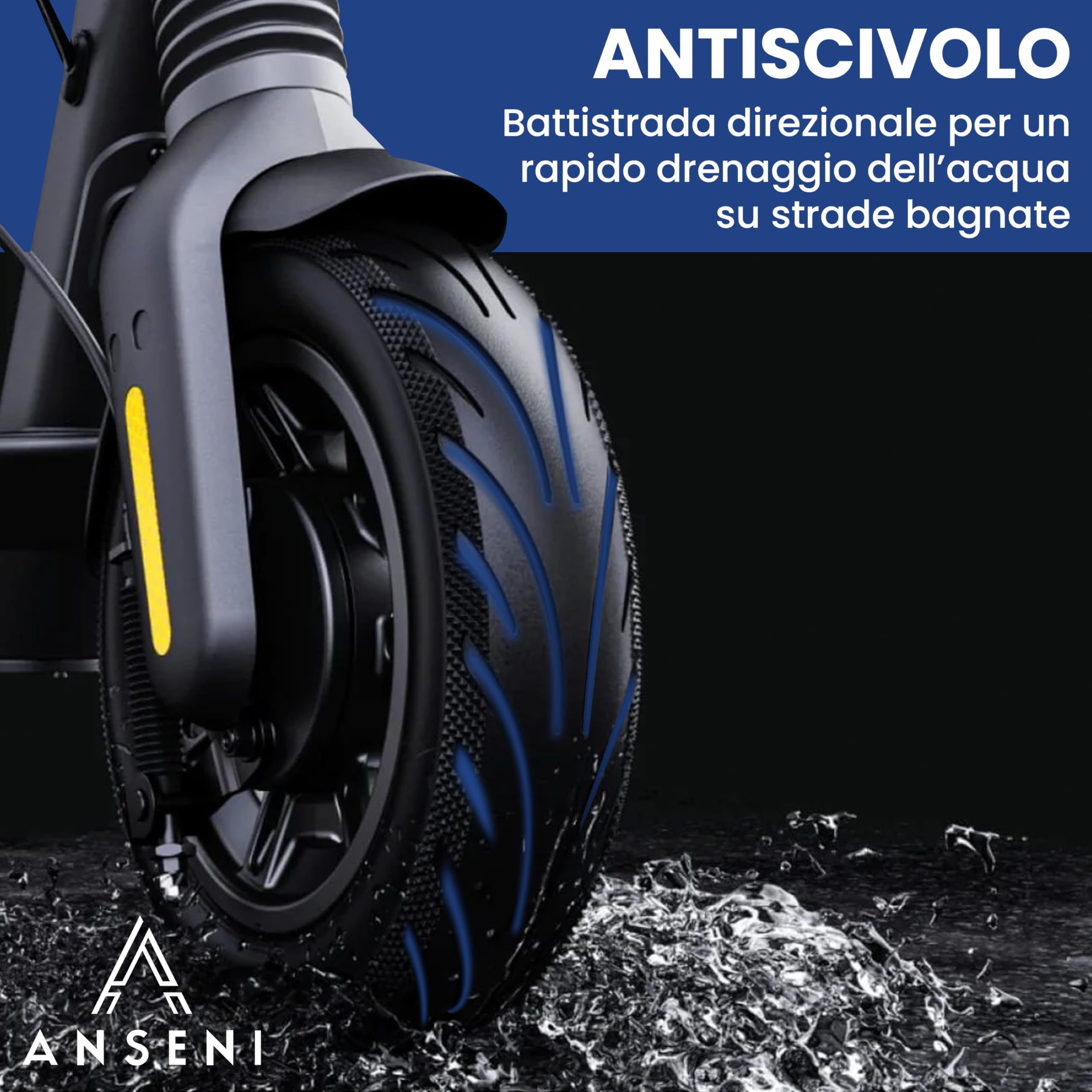 ANSENI Gomme monopattino eletrico 60/70-6.5, Ruota Tubeless 10 Pollici per monopattino elettrico Segway Ninebot E3 E, Ninebot Max G30/G30D, Xiaomi 5/5 Max, Smartgyro K2 (1 Ruota)