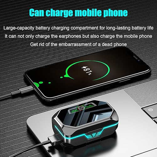 Miniatura 4 de Auriculares Bluetooth inalámbricos, capacidad de batería integrada de 600 mAh con 95 horas de tiempo de funcionamiento, auriculares deportivos,