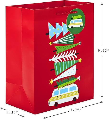 Miniatura 9 de Hallmark Surtido de bolsas de regalo de Navidad rústicas (8 bolsas 3 pequeñas de 6 pulgadas, 3 medianas de 9 pulgadas, 2 grandes de 13 pulgadas),