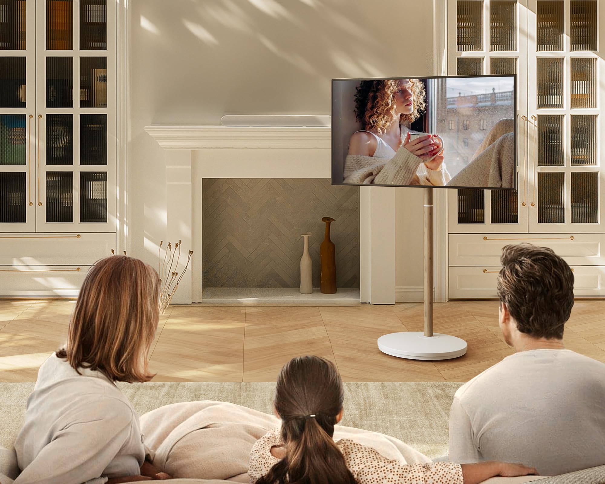 FITUEYES Supporto TV da Pavimento per 24" - 48" Televisore Portatile con Ruote Rotazione di 90° Massima 20 kg Regolazione Altezza Massimo VESA 200 * 200mm Serie Master