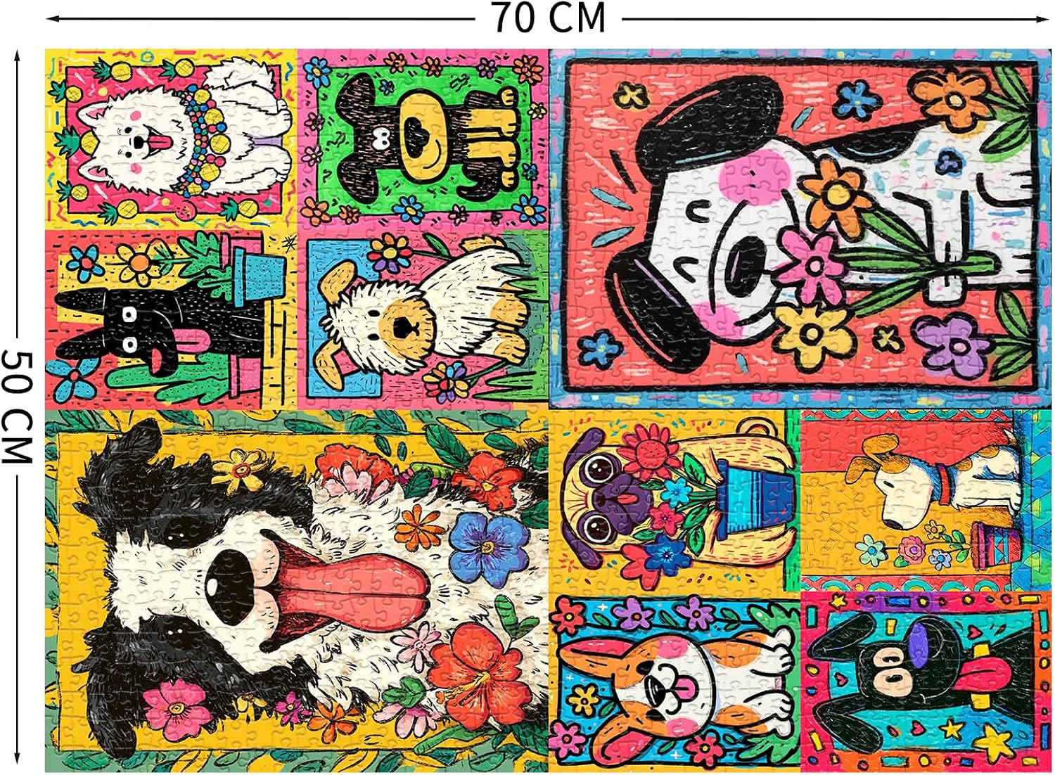 Dog Collage Puzzles for Adults 1000 Piece, Jigsaw Puzzles for Adults, Adult Challenging Game Toys, Impossible Puzzle, Family Decoration Puzzle
