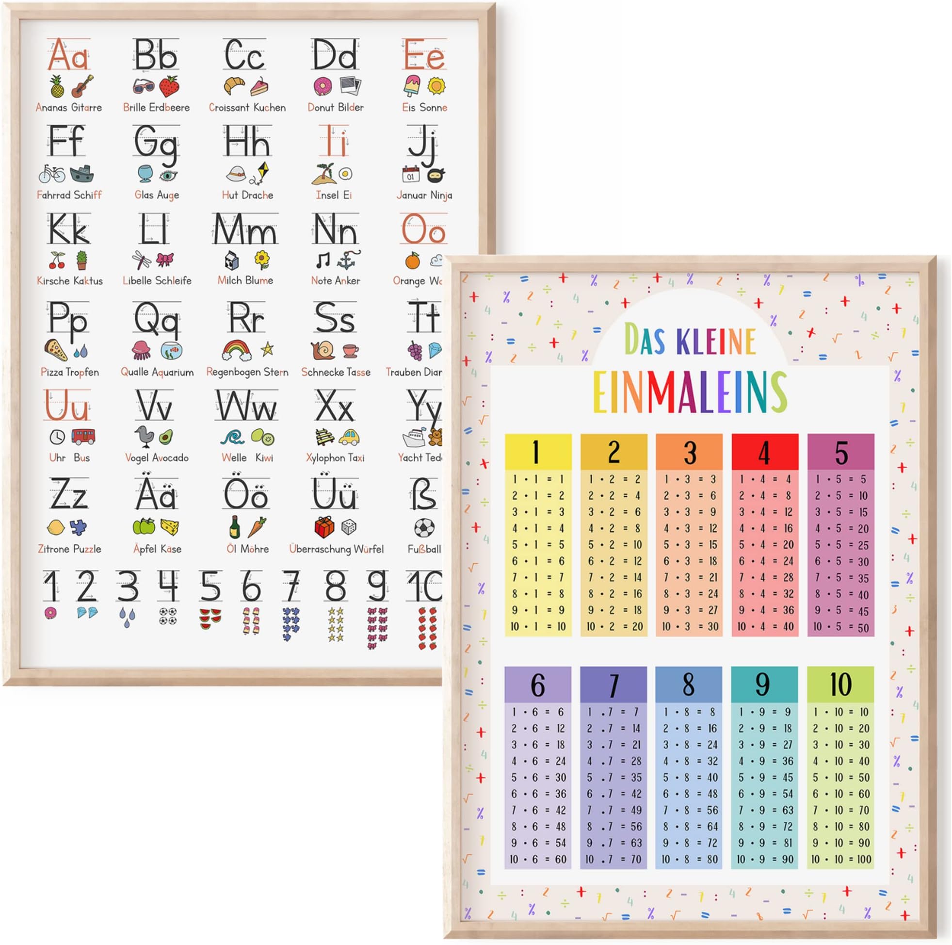 Flash Card 15 Cartes D'apprentissage Division/multiplication - Jeu éducatif Dès 5 Ans (avec Porte-clés) Table De Multiplication Plastifiée