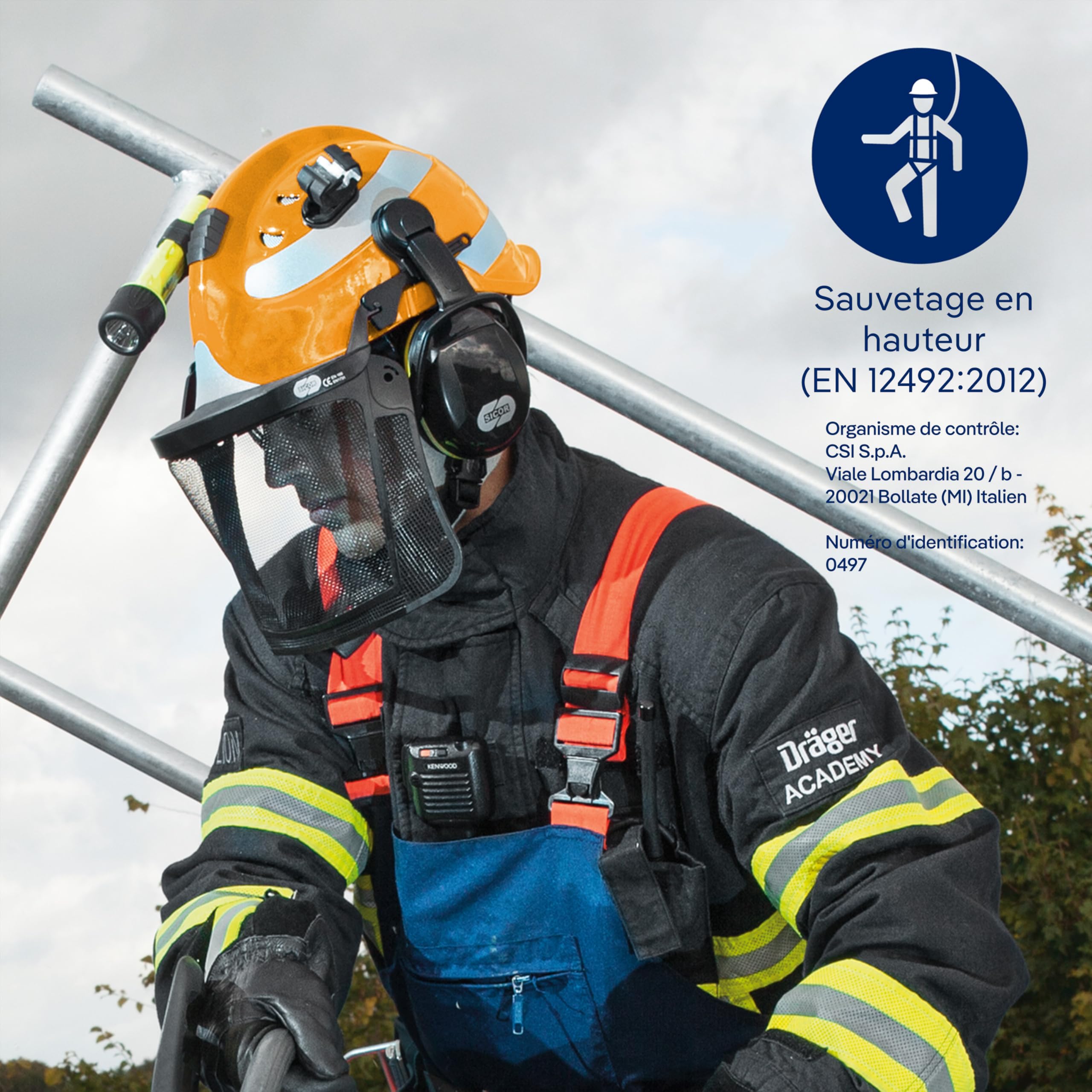 Dräger HPS 3500 Set Premium Casque de sécurité réglable avec Lunettes
