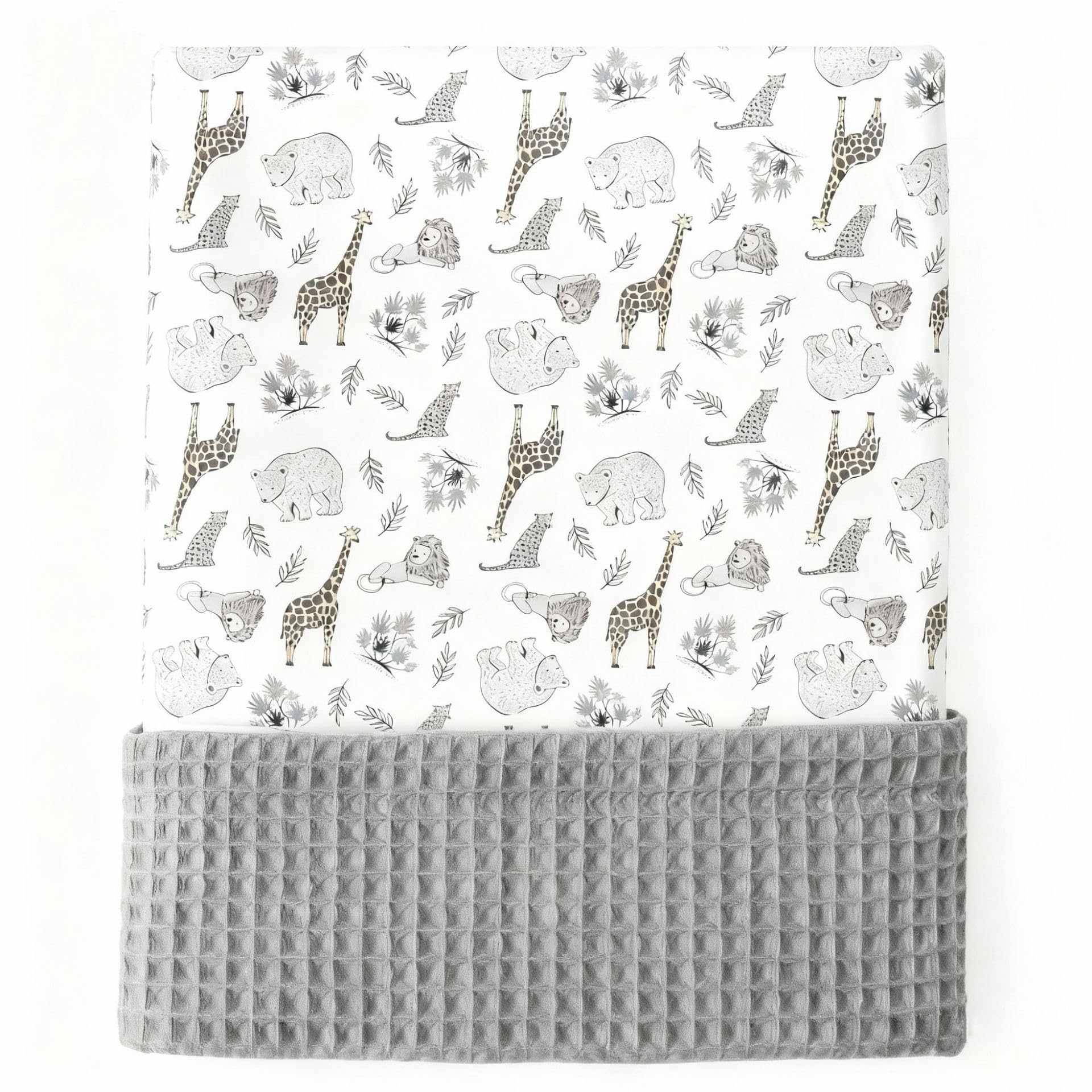 Baby Blanket for Newborns, Soft Blanket with Waffle Cotton Backing 75X100cm